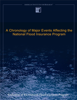 A Chronology of Major Events Affecting the National Flood Insurance Program