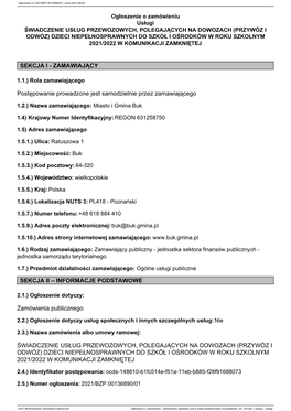 ZAMAWIAJĄCY Postępowanie Prowadzone Jest Samodzielnie