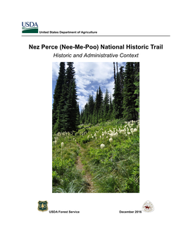 Nez Perce (Nee-Me-Poo) National Historic Trail Historic and Administrative Context