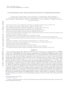 CO in Protostars (COPS): $ Herschel $-SPIRE Spectroscopy of Embedded