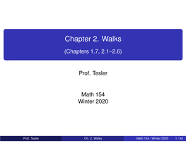 Chapter 2. Walks