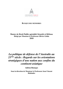 La Politique De Défense De L'australie Au 21 Siècle