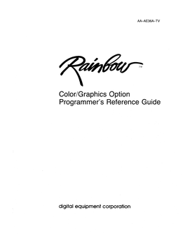 Color/Graphics Option Programmer's Reference Guide