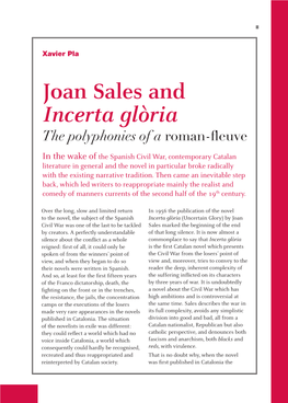 Joan Sales and Incerta Glòria the Polyphonies of a Roman-Fleuve