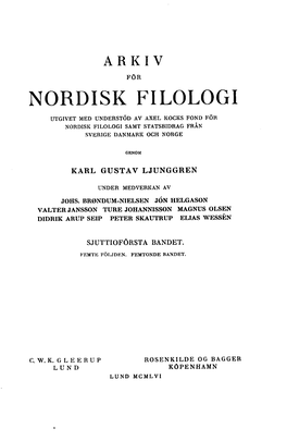 Nordisk Filologi