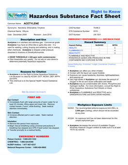 0015 Date: December 2009 Revision: June 2016 DOT Number: UN 1001