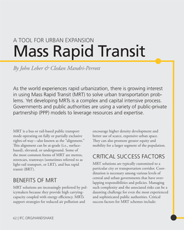 Mass Rapid Transit by John Leber & Cledan Mandri-Perrott