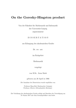 On the Goresky-Hingston Product