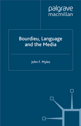 Bourdieu, Language and the Media