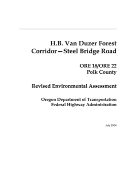 H.B. Van Duzer Forest Corridor—Steel Bridge Road