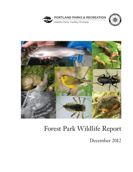 2012 Forest Park Wildlife Report December 2012