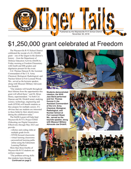 $1,250,000 Grant Celebrated at Freedom