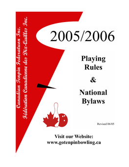 Playing Rules & National Bylaws