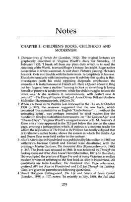 Chapter 1: Children's Books, Childhood and Modernism