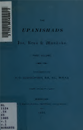 Upanishads and Sri Sankara's Commentary