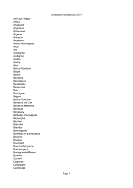 Communes Inondations 2018 Page 1