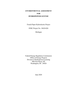 French Paper Hydroelectric Project