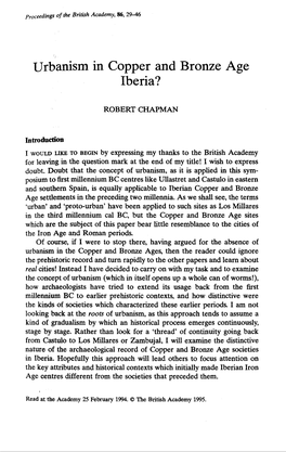 Urbanism in Copper and Bronze Age Iberia?