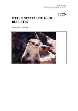 Iucn Otter Specialist Group Bulletin