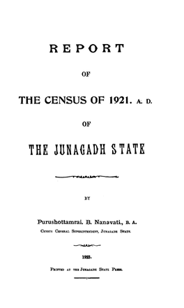 Report of the Census of 1921 of the Junagadh State