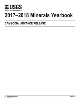 The Mineral Industry of Cambodia in 2017-2018