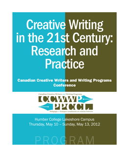 Creative Writing in the 21St Century: Research and Practice