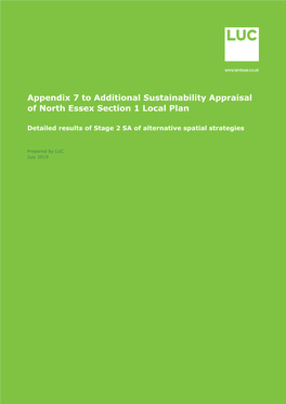 Appendix 7 to Additional Sustainability Appraisal of North Essex Section 1 Local Plan