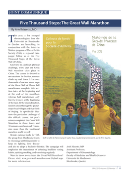 Five Thousand Steps: the Great Wall Marathon by Ariel Masetto, MD