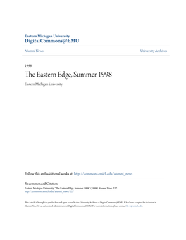 The Eastern Edge, Summer 1998