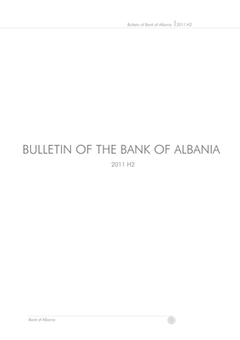 Bulletin of the BANK of ALBANIA 2011 H2