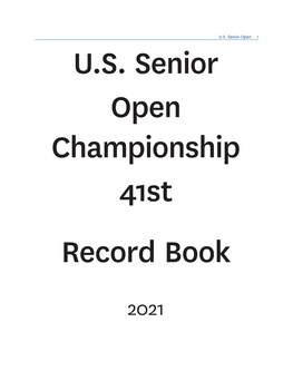 U.S. Senior Open 1 U.S