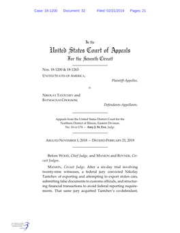 United States Court of Appeals for the Seventh Circuit ______Nos