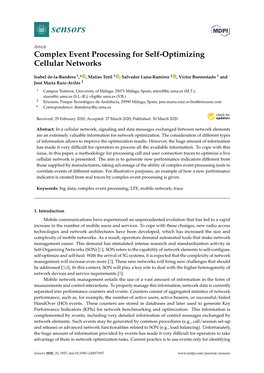 Complex Event Processing for Self-Optimizing Cellular Networks