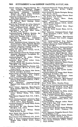 8938 Supplement to the London Gazette, 12 July, 1919