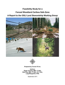 Feasibility Study for a Fenced Woodland Caribou Safe Zone E