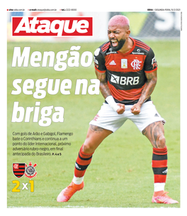 Com Gols De Arão E Gabigol, Flamengo Bate O Corinthians E Continua a Um Ponto Do Líder Internacional, Próximo Adversário Rubro-Negro, Em ﬁnal Antecipada Do Brasileiro