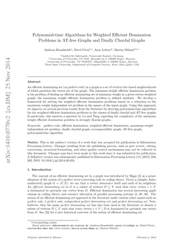 Polynomial-Time Algorithms for Weighted Efficient Domination Problems in AT-Free Graphs and Dually Chordal Graphs