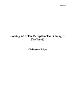 Solving 9-11: the Deception That Changed the World