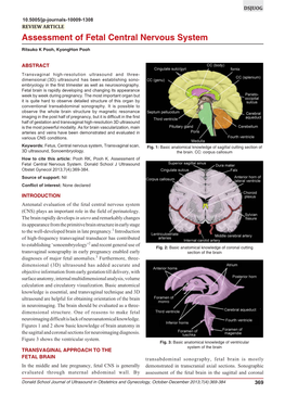 Assessment of Fetal Central Nervous System Assessment of Fetal Central Nervous System