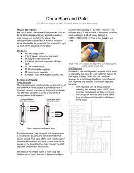 Deep Blue and Gold EE149 Final Project by Sean Scofield, Frank Lu, and Arthur Jeng