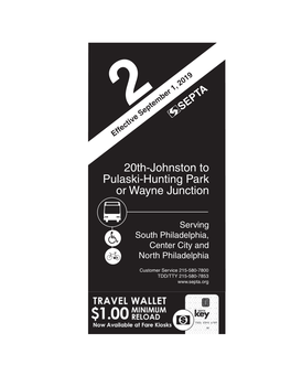 20Th-Johnston to Pulaski-Hunting Park Or Wayne Junction