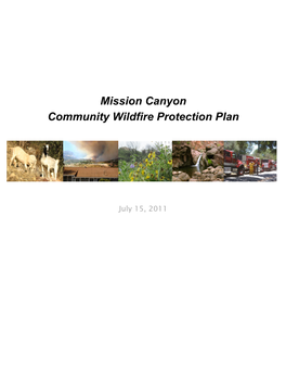 Mission Canyon Community Wildfire Protection Plan