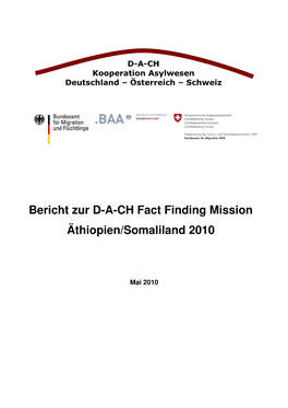 Bericht Zur DA-CH Fact Finding Mission Äthiopien/Somaliland 2010
