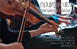 Mountain View International Festival of Song and Chamber Music 2013
