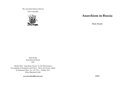 Anarchism in Russia