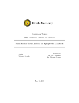 Bachelor Thesis Hamiltonian Torus Actions on Symplectic Manifolds