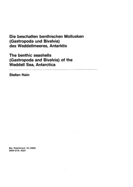 Ber. Polarforsch. 70 (1990) ISSN 0176 - 5027 Author's Address