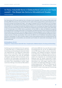 Das Beispiel Des Zentrums Mikroelektronik Dresden Gerhard Heimpold