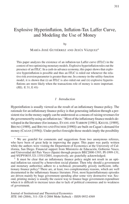 Explosive Hyperinflation, Inflation-Tax Laffer Curve, and Modeling the Use