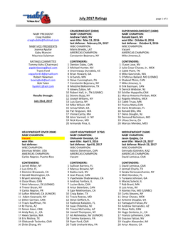 July 2017 Ratings Page 1 of 3 LOGO